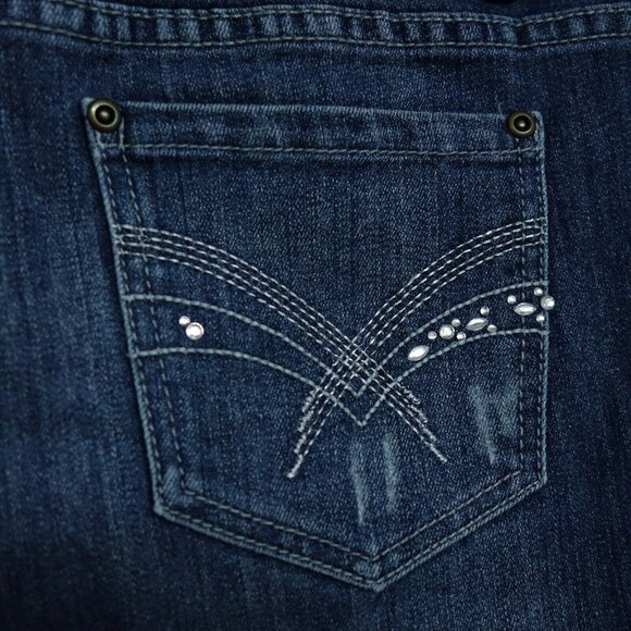 Earl Capri Jeans Women's Sz 10 Blue Denim Mid Rise Cotton Stretch Regular Fit - Picture 7 of 9